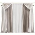 Elegant Modern Curtains With Pleated Design And Soft Beige Fabric