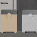 POLIFORM Daily Use Electrical Heaters With Golden And White Design And Control Panel Knob Buttons