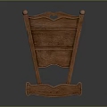 Classic Wooden Baby Crib With Traditional Carved Details And Curved Rails