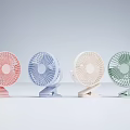 Assorted Colors Portable Air Conditioning Fans with Clip Base for Desktop Use