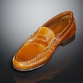 Elegant Brown Leather Loafers With Classic Stitched Details And Durable Sole