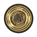 Modern Gold And Black Wall Lamps With Wave Design And Metal Finish Set Of Four
