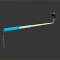Selfie Stick With Blue And White Extendable Pole And Phone Holder