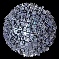 Geometric Spherical Structure Composed Of Diverse Small Equipment Components