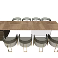Modern table and chair combination 3d model