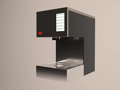 Modern Black Kitchen Appliance With Digital Display Stainless Steel Water Tray And Sleek Design 3d model