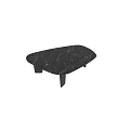 Modern Round Coffee Table With Black Marble Top And Sleek Metal Legs Design