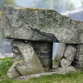 Ancient Megalithic Stone Structure With Large Slab And Supporting Stones Outdoor