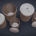 Iron bucket bucket trash can 3d model