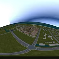 Aerial View Planning Of Large Residential Community With Organized Building Layout Green Spaces And Roads