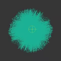 Green Flower Ball With Layered Petals In Spherical Botanical Design