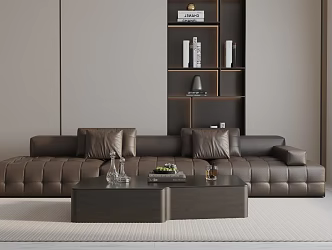 Modern three-seat sofa 3d model