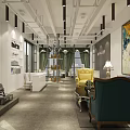 Beauty Hair Salon Interior Design With Reception Desk Sofa And Decorative Shelves