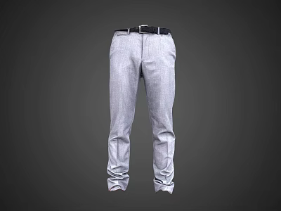 Modern gray suit pants 3d model