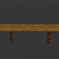 Outdoor Wooden Bench with Natural Wood Grain for Garden Patio Seating