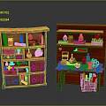 Wooden Desktop Storage Shelves For Computer Supplies And Small Items