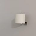Modern Bathroom Accessories Wall Mounted With Sleek White Lampshade And Metal Bracket