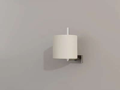 Modern Bathroom Accessories Wall Mounted With Sleek White Lampshade And Metal Bracket 3d model