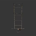 Rusty Metal Basketball Hoop Frame Stand With Backboard Rim And Ball