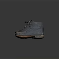 Blue Worn Lace Up Shoes With Vintage Casual Style And Distressed Retro Design
