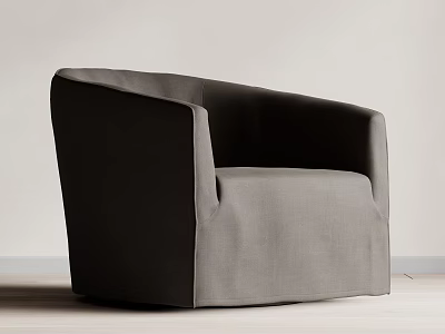 Modern Single Sofa in Grey with Sleek Design for Comfortable Stylish Living Room 3d model