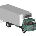 Functional Cargo Van With White Body Light Green Front And Practical Design