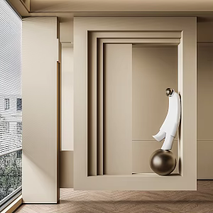 Cream Wind Entrance 3d model