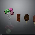 Assorted Colorful Desserts Display Featuring Lollipops Chocolate Bar And Chocolate Strawberry Ice Cream