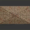 Historic Multi Story Building Exterior With Red Tile Roof Weathered Walls And Windows