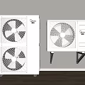 Modern air conditioner external unit 3d model