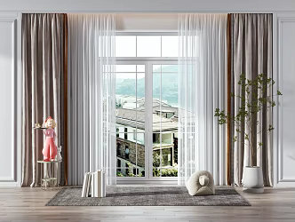 Modern Curtains 3d model