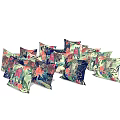 Colorful Tropical Floral Throw Pillows With Vibrant Plant Patterns For Home Decor