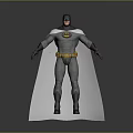 Detailed Batman Action Figure Toy With Gray Costume Cape And Classic Design Features