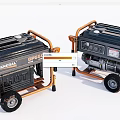 Industrial Equipment General GP5500 Generators With Wheels Orange Frames And Black Bodies