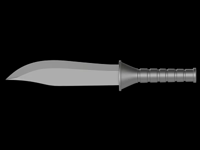 Tactical Combat Knife With Sharp Stainless Steel Blade And Textured Handle 3d model