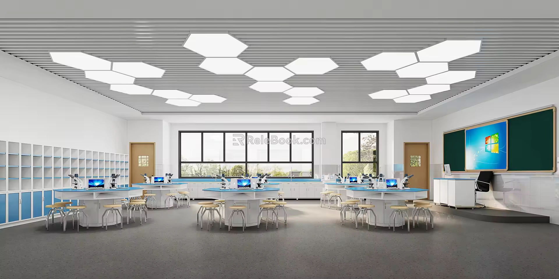 Science Classroom Modern Classroom 3d model
