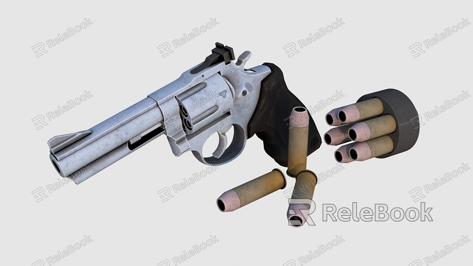 Modern Pistol Large Caliber Revolver Revolver Bullet model