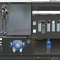 Detailed Silver Metallic Humanoid Robot Figure for Game and Movie Character