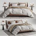 Modern Double Bed 3d model