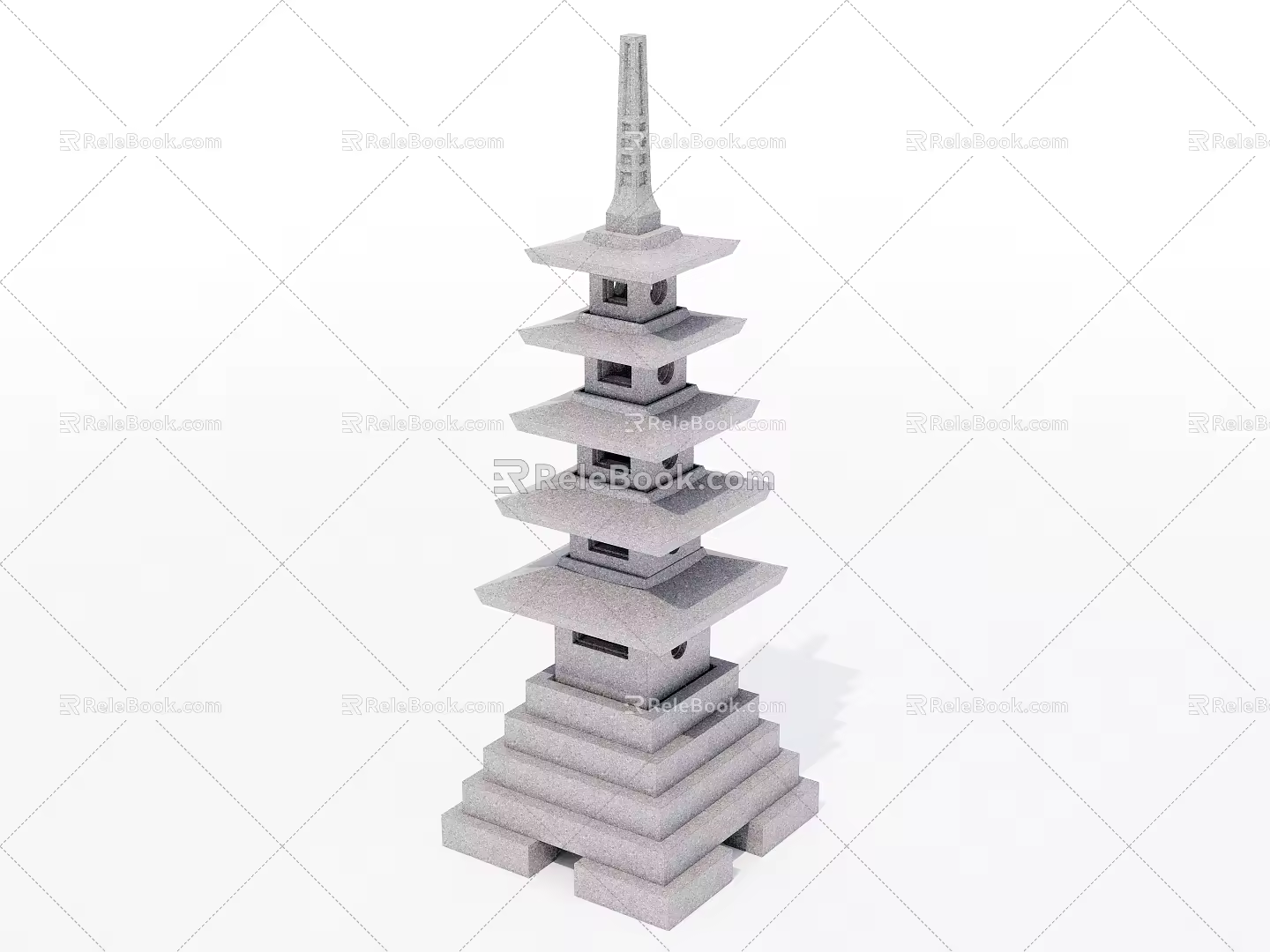New Chinese Style Stone Lamp Landscape Floor Lamp 3d model