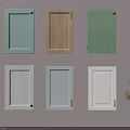 Colorful Kitchen Cabinet Doors With Wooden And Painted Finishes For Interior Design