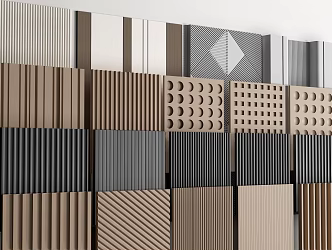 Modern wall panel background wall decorative panel 3d model