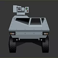 White Armored 6x6 Wheeled Tank With Modern Turret And Machine Gun Design