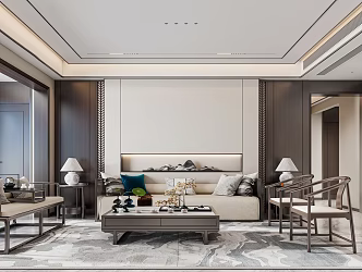 New Chinese Living Room Home Living Room 3d model
