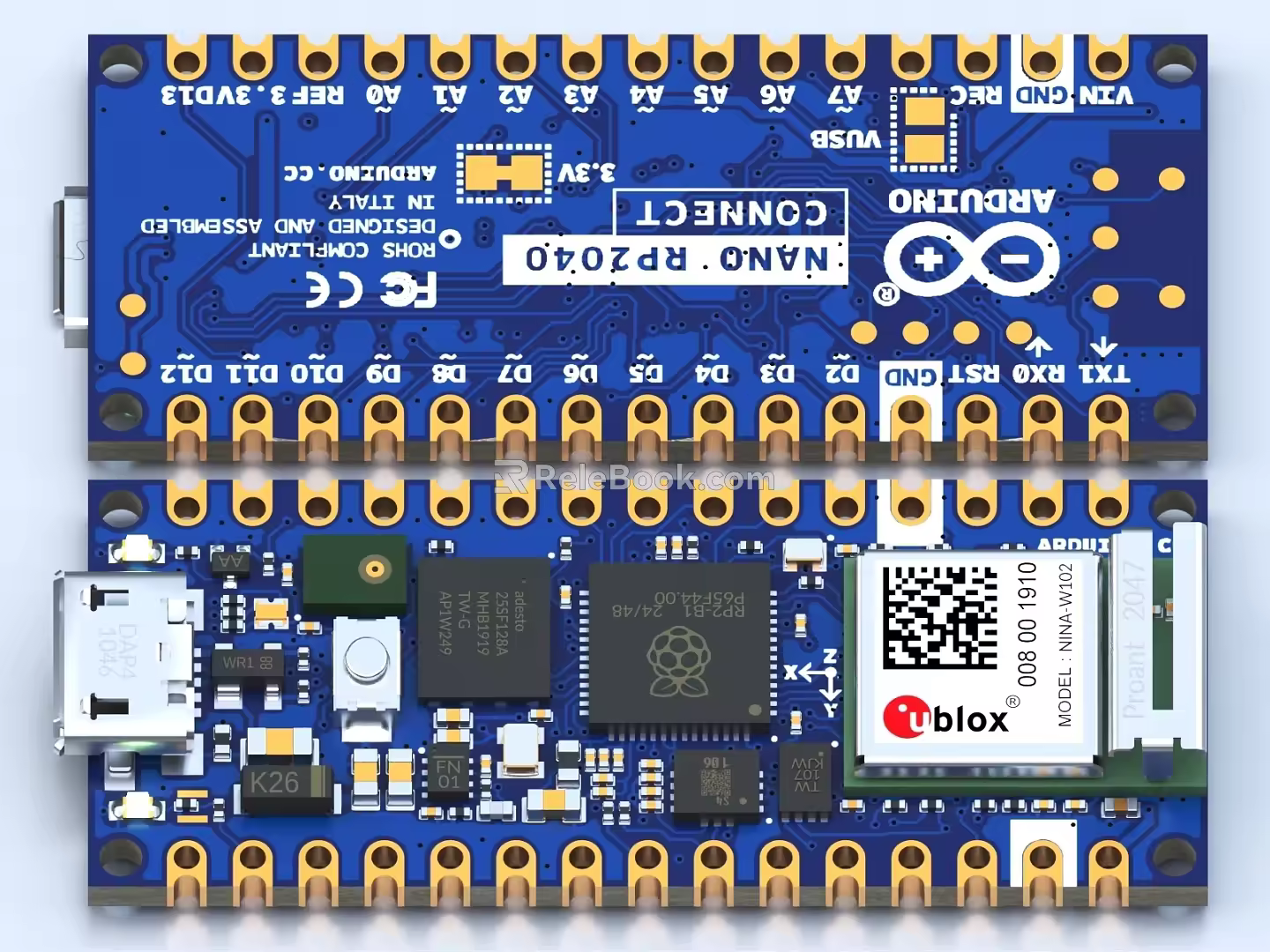 Circuit board electronic components PCB board motherboard technology industrial chip circuit board 3d model