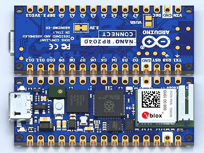 Industrial Equipment High Performance Circuit Board With Precision Chip And Multiple Connectors 3d model
