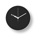 Minimalist Circular Wall Clock With White Dial Black Hands And Modern Design 3d model