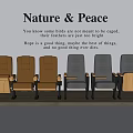 Nature And Peace Chair Collection With Beige And Gray Upholstery For Home Interior