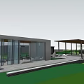 Residential Landscape Design With Green Spaces Water Features And Organized Buildings