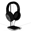 High Quality Audio Headphones Featuring Wired Design Comfortable Earcups And Stand 3d model
